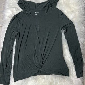 Zella Cropped Green Long Sleeve